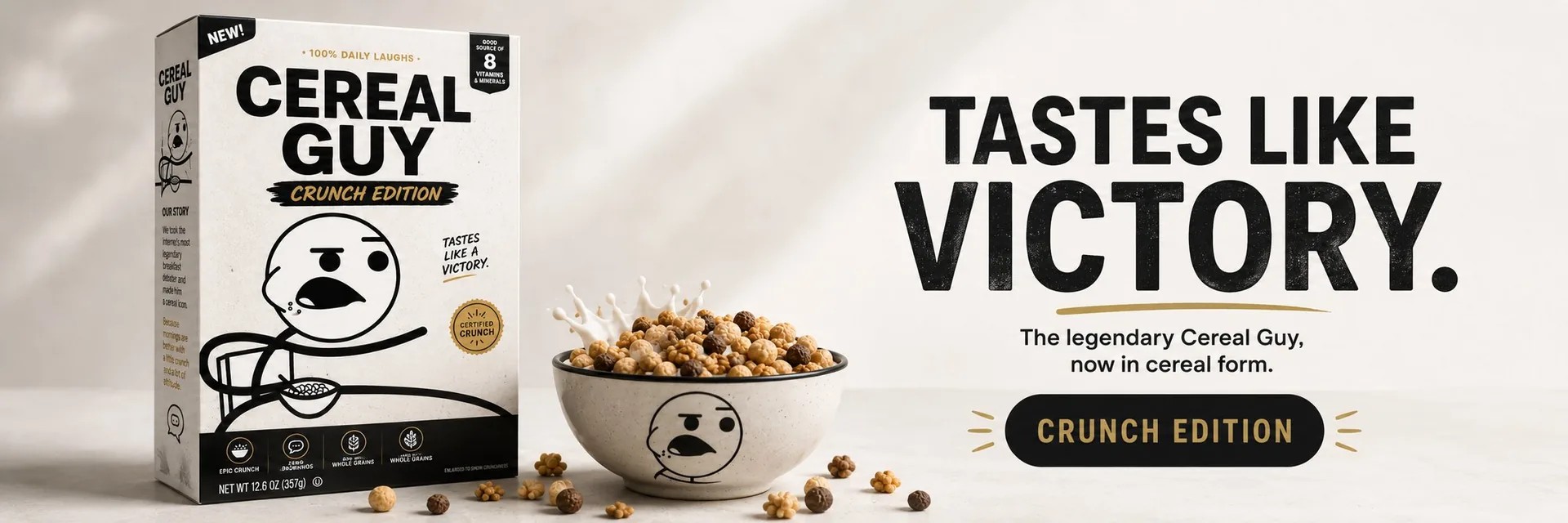 Cereal Guy — Tastes Like Victory campaign banner